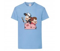Футболка детская Гравити Фолз Мэйб и Диппер 10 (Gravity Falls Mayb and Dipper 10) голубой (GF lblu-04) 164 см Футболка детская Гравити Фолз Мэйб и Диппер 10 (Gravity Falls Mayb and Dipper 10) голубой (GF lblu-04) 164 см