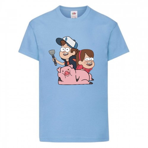 Футболка детская Гравити Фолз Мэйб и Диппер 10 (Gravity Falls Mayb and Dipper 10) голубой (GF lblu-04) 164 см Футболка детская Гравити Фолз Мэйб и Диппер 10 (Gravity Falls Mayb and Dipper 10) голубой (GF lblu-04) 164 см