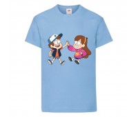 Футболка детская Гравити Фолз Мэйб и Диппер 11 (Gravity Falls Mayb and Dipper 11) голубой (GF lblu-05) 116 см Футболка детская Гравити Фолз Мэйб и Диппер 11 (Gravity Falls Mayb and Dipper 11) голубой (GF lblu-05) 116 см