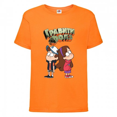 Футболка детская Гравити Фолз Мэйб и Диппер 6 (Gravity Falls Mayb and Dipper 6) оранжевая (GF or-9) 104 см Футболка детская Гравити Фолз Мэйб и Диппер 6 (Gravity Falls Mayb and Dipper 6) оранжевая (GF or-9) 104 см