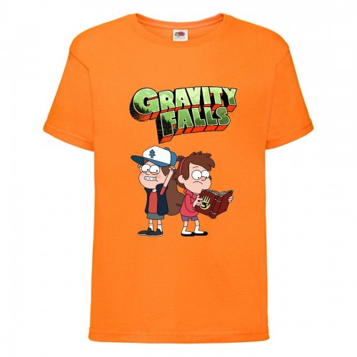 Футболка детская Гравити Фолз Мэйб и Диппер 7 (Gravity Falls Mayb and Dipper 7) оранжевая (GF or-01) 104 см Футболка детская Гравити Фолз Мэйб и Диппер 7 (Gravity Falls Mayb and Dipper 7) оранжевая (GF or-01) 104 см
