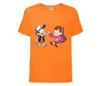 Футболка детская Гравити Фолз Мэйб и Диппер 11 (Gravity Falls Mayb and Dipper 11) оранжевая (GF or-06) 164 см Футболка детская Гравити Фолз Мэйб и Диппер 11 (Gravity Falls Mayb and Dipper 11) оранжевая (GF or-06) 164 см