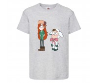 Футболка детская Гравити Фолз Венди и Диппер 2 (Gravity Falls Vendy and Dipper 2) серая (GF gr-3) 116 см Футболка детская Гравити Фолз Венди и Диппер 2 (Gravity Falls Vendy and Dipper 2) серая (GF gr-3) 116 см