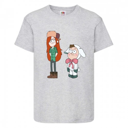 Футболка детская Гравити Фолз Венди и Диппер 2 (Gravity Falls Vendy and Dipper 2) серая (GF gr-3) 116 см Футболка детская Гравити Фолз Венди и Диппер 2 (Gravity Falls Vendy and Dipper 2) серая (GF gr-3) 116 см