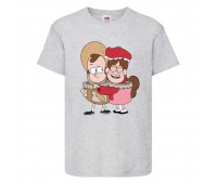 Футболка детская Гравити Фолз Мэйб и Диппер 5 (Gravity Falls Mayb and Dipper 5) серая (GF gr-8) 104 см Футболка детская Гравити Фолз Мэйб и Диппер 5 (Gravity Falls Mayb and Dipper 5) серая (GF gr-8) 104 см