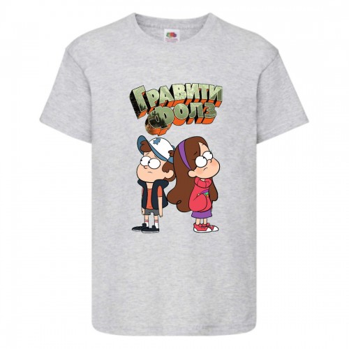Футболка детская Гравити Фолз Мэйб и Диппер 6 (Gravity Falls Mayb and Dipper 6) серая (GF gr-9) 104 см Футболка детская Гравити Фолз Мэйб и Диппер 6 (Gravity Falls Mayb and Dipper 6) серая (GF gr-9) 104 см