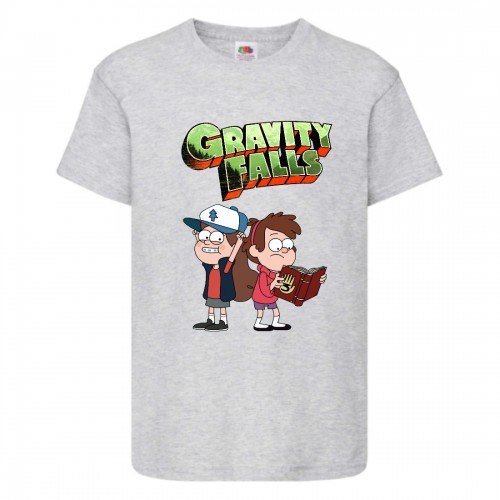 Футболка детская Гравити Фолз Мэйб и Диппер 7 (Gravity Falls Mayb and Dipper 7) серая (GF gr-01) 104 см Футболка детская Гравити Фолз Мэйб и Диппер 7 (Gravity Falls Mayb and Dipper 7) серая (GF gr-01) 104 см