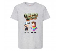 Футболка детская Гравити Фолз Мэйб и Диппер 8 (Gravity Falls Mayb and Dipper 8) серая (GF gr-02) 164 см Футболка детская Гравити Фолз Мэйб и Диппер 8 (Gravity Falls Mayb and Dipper 8) серая (GF gr-02) 164 см
