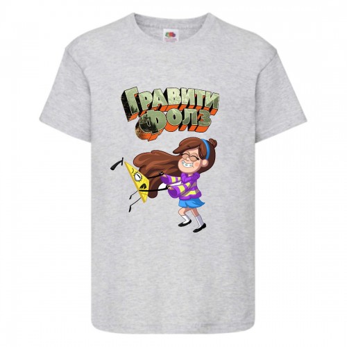 Футболка детская Гравити Фолз Мэйбл и Билл шифр (Gravity Falls Maybl and Bill) серая (GF gr-001) 104 см Футболка детская Гравити Фолз Мэйбл и Билл шифр (Gravity Falls Maybl and Bill) серая (GF gr-001) 104 см