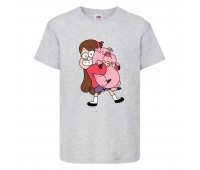Футболка детская Гравити Фолз Мэйб piggy (Gravity Falls Mayb piggy) серая (GF gr-07) 116 см Футболка детская Гравити Фолз Мэйб piggy (Gravity Falls Mayb piggy) серая (GF gr-07) 116 см