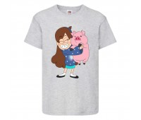 Футболка детская Гравити Фолз Мэйб piggy 2 (Gravity Falls Mayb piggy 2) серая (GF gr-08) 104 см Футболка детская Гравити Фолз Мэйб piggy 2 (Gravity Falls Mayb piggy 2) серая (GF gr-08) 104 см