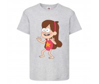 Футболка детская Гравити Фолз Мэйбл в купальнике (Gravity Falls Maybl) серая (GF  gr-09) 104 см