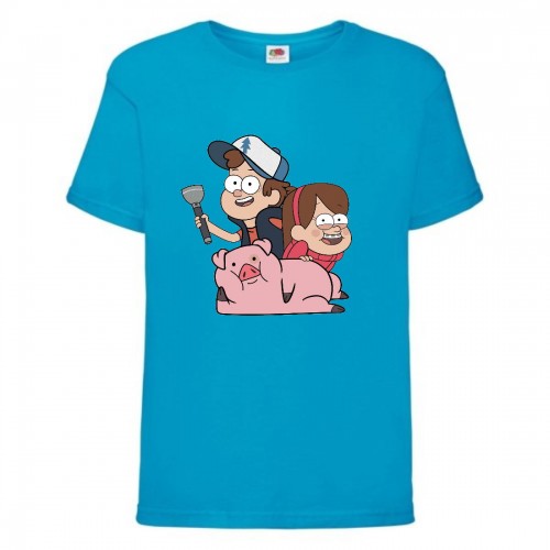 Футболка детская Гравити Фолз Мэйб и Диппер 10 (Gravity Falls Mayb and Dipper 10) синяя (GF blu-03) 116 см Футболка детская Гравити Фолз Мэйб и Диппер 10 (Gravity Falls Mayb and Dipper 10) синяя (GF blu-03) 116 см