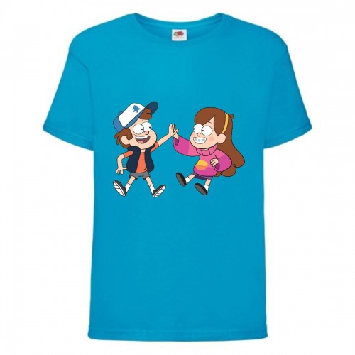 Футболка детская Гравити Фолз Мэйб и Диппер 11 (Gravity Falls Mayb and Dipper 11) синяя (GF blu-04) 116 см Футболка детская Гравити Фолз Мэйб и Диппер 11 (Gravity Falls Mayb and Dipper 11) синяя (GF blu-04) 116 см