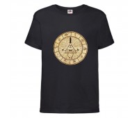 Футболка детская Гравити Фолз Билл шифр (Gravity Falls Bill) черная (GF  blc-1) 116 см