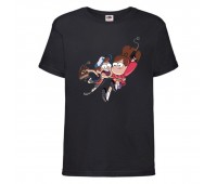 Футболка детская Гравити Фолз Мэйб и Диппер (Gravity Falls Mayb and Dipper) черная (GF blc-4) 164 см Футболка детская Гравити Фолз Мэйб и Диппер (Gravity Falls Mayb and Dipper) черная (GF blc-4) 164 см