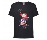 Футболка детская Гравити Фолз Мэйб и Диппер 4 (Gravity Falls Mayb and Dipper 4) черная (GF blc-7) 104 см Футболка детская Гравити Фолз Мэйб и Диппер 4 (Gravity Falls Mayb and Dipper 4) черная (GF blc-7) 104 см