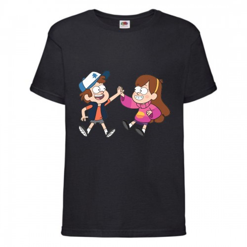 Футболка детская Гравити Фолз Мэйб и Диппер 11 (Gravity Falls Mayb and Dipper 11) черная (GF blc-05) 116 см Футболка детская Гравити Фолз Мэйб и Диппер 11 (Gravity Falls Mayb and Dipper 11) черная (GF blc-05) 116 см