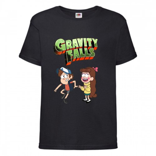 Футболка детская Гравити Фолз Мэйб и Диппер 12 (Gravity Falls Mayb and Dipper 12) черная (GF blc-06) 116 см Футболка детская Гравити Фолз Мэйб и Диппер 12 (Gravity Falls Mayb and Dipper 12) черная (GF blc-06) 116 см