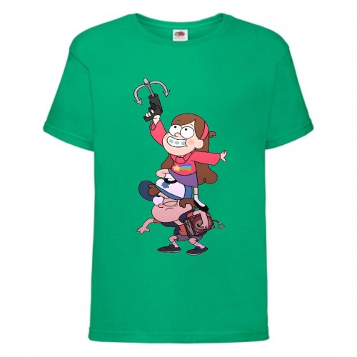 Футболка детская Гравити Фолз Мэйб и Диппер 4 (Gravity Falls Mayb and Dipper 4) зеленая (GF grn-6) 104 см Футболка детская Гравити Фолз Мэйб и Диппер 4 (Gravity Falls Mayb and Dipper 4) зеленая (GF grn-6) 104 см