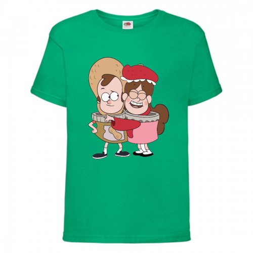 Футболка детская Гравити Фолз Мэйб и Диппер 5 (Gravity Falls Mayb and Dipper 5) зеленая (GF grn-7) 104 см Футболка детская Гравити Фолз Мэйб и Диппер 5 (Gravity Falls Mayb and Dipper 5) зеленая (GF grn-7) 104 см