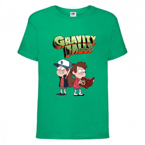Футболка детская Гравити Фолз Мэйб и Диппер 7 (Gravity Falls Mayb and Dipper 7) зеленая (GF grn-9) 104 см Футболка детская Гравити Фолз Мэйб и Диппер 7 (Gravity Falls Mayb and Dipper 7) зеленая (GF grn-9) 104 см