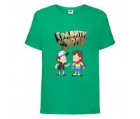 Футболка детская Гравити Фолз Мэйб и Диппер 8 (Gravity Falls Mayb and Dipper 8) зеленая (GF grn-01) 164 см Футболка детская Гравити Фолз Мэйб и Диппер 8 (Gravity Falls Mayb and Dipper 8) зеленая (GF grn-01) 164 см