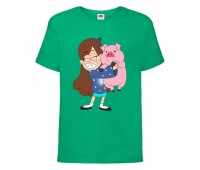 Футболка детская Гравити Фолз Мэйб piggy 2 (Gravity Falls Mayb piggy 2) зеленая (GF grn-07) 116 см Футболка детская Гравити Фолз Мэйб piggy 2 (Gravity Falls Mayb piggy 2) зеленая (GF grn-07) 116 см