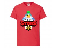 Футболка детская Бравл Старс Спраут (Brawl Stars Sprout) красная (BS read-9)140 см
