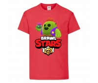 Футболка детская Бравл Старс Спайк (Brawl Stars Spike) красная (BS read-11) 104 см Футболка детская Бравл Старс Спайк (Brawl Stars Spike) красная (BS read-11) 104 см