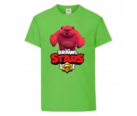 Футболка детская Бравл Старс Мишка (Brawl Stars Mishka) светлозеленый (BS ligr-4) 116 см