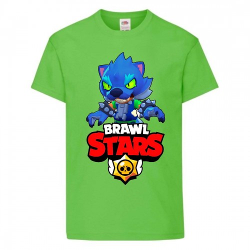 Футболка детская Бравл Старс Оборотень (Brawl Stars Wolf) светлозеленый (BS ligr-05) 152 см Футболка детская Бравл Старс Оборотень (Brawl Stars Wolf) светлозеленый (BS ligr-05) 152 см