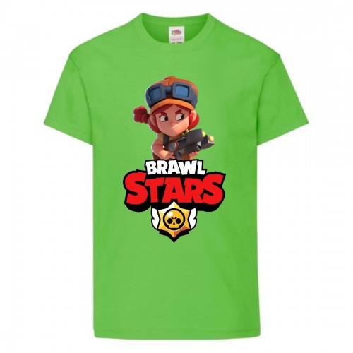 Футболка детская Бравл Старс Джесси (Brawl Stars Jessi) светлозеленый (BS ligr-09) 128 см Футболка детская Бравл Старс Джесси (Brawl Stars Jessi) светлозеленый (BS ligr-09) 128 см