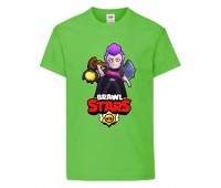 Футболка детская Бравл Старс Мортис (Brawl Stars Mortis) светлозеленый (BS ligr-004) 116 см