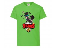 Футболка детская Бравл Старс Мортис 2 (Brawl Stars Mortis 2) светлозеленый (BS ligr-005) 116 см