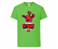 Футболка детская Бравл Старс Нита (Brawl Stars Nita) светлозеленый (BS ligr-007) 116 см