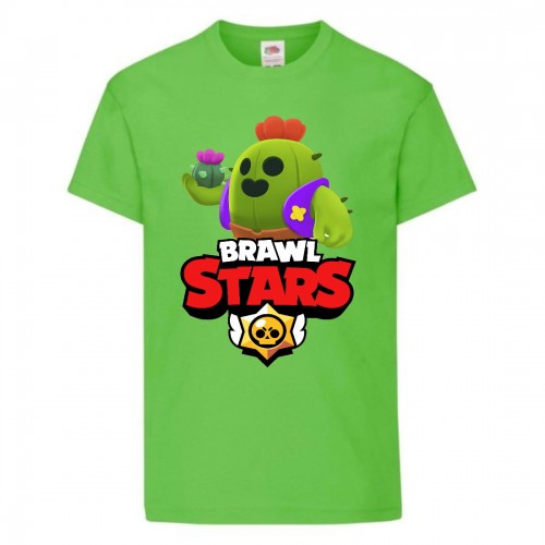 Футболка детская Бравл Старс Спайк (Brawl Stars Spike) светлозеленый (BS ligr-11) 128 см Футболка детская Бравл Старс Спайк (Brawl Stars Spike) светлозеленый (BS ligr-11) 128 см