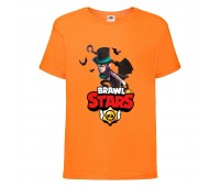Футболка детская Бравл Старс Мортис 2 (Brawl Stars Mortis 2) оранжевый (BS or-1) 104 см