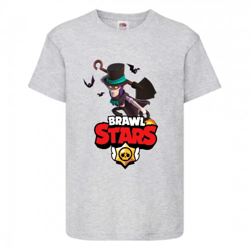 Футболка детская Бравл Старс Мортис 2 (Brawl Stars Mortis 2) серая (BS gr-1) 104 см Футболка детская Бравл Старс Мортис 2 (Brawl Stars Mortis 2) серая (BS gr-1) 104 см