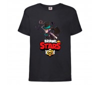 Футболка детская Бравл Старс Мортис 2 (Brawl Stars Mortis 2) черная (BS blc-1) 104 см