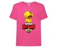 Футболка детская Бравл Старс Лион Уточка (Brawl Stars Lion Duck) розовая (BS pinc-4) 104 см