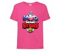 Футболка детская Бравл Старс Тик (Brawl Stars Tik) розовая (BS pinc-5) 104 см