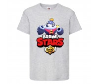 Футболка детская Бравл Старс Тик (Brawl Stars TIK) серая (BS gr-6) 104 см Футболка детская Бравл Старс Тик (Brawl Stars TIK) серая (BS gr-6) 104 см