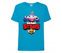 Футболка детская Бравл Старс Тик (Brawl StarsTik) голубая (BS blu-5) 104 см