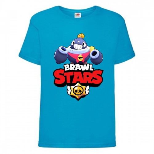 Футболка детская Бравл Старс Тик (Brawl StarsTik) голубая (BS blu-5) 104 см Футболка детская Бравл Старс Тик (Brawl StarsTik) голубая (BS blu-5) 104 см