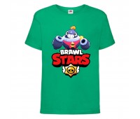 Футболка детская Бравл Старс Тик (Brawl Stars Tik) зеленая (BS grn-5) 104 см