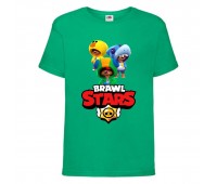 Футболка детская Бравл Старс Три Лиона (Brawl Stars Bea 3 Lion) зеленая (BS grn-7) 104 см Футболка детская Бравл Старс Три Лиона (Brawl Stars Bea 3 Lion) зеленая (BS grn-7) 104 см