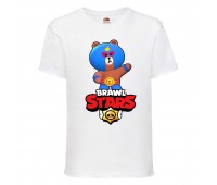 Футболка детская Бравл Старс Эль Браун (Brawl Stars El Brown) белая (BS ElBro wh-1) 164 см