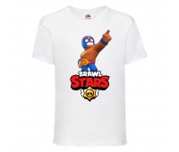 Футболка детская Бравл Старс Эль Примо (Brawl Stars El Primo) белая (BS ElPr wh-2) 116 см Футболка детская Бравл Старс Эль Примо (Brawl Stars El Primo) белая (BS ElPr wh-2) 116 см