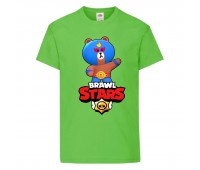 Футболка детская Бравл Старс Эль Браун (Brawl Stars El Brown) светлозеленая (BS ElBro ligr-1) 164 см